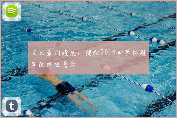五大豪门逐鹿，揭秘2016世界杯冠军的终极悬念